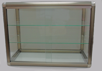 Aluminum Display Case End Opening 18 x 24 x 31/4 Knives Cards Gun Jewelry & More 